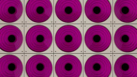 fondo 3d de un conjunto de dinámicas. animación en bucle de un altavoz.