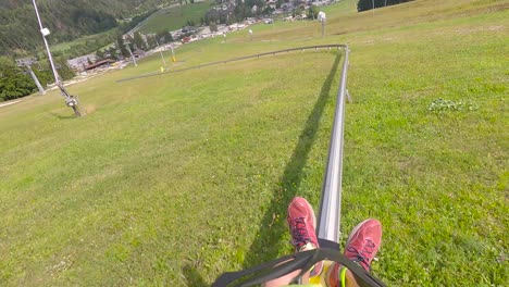 Tobogganing-in-summer-in-the-Julian-Alps