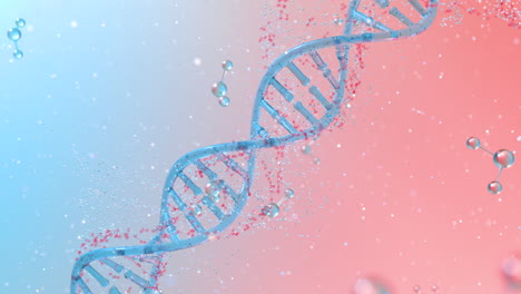 dna genomes structure with division molecule, 3d rendering.