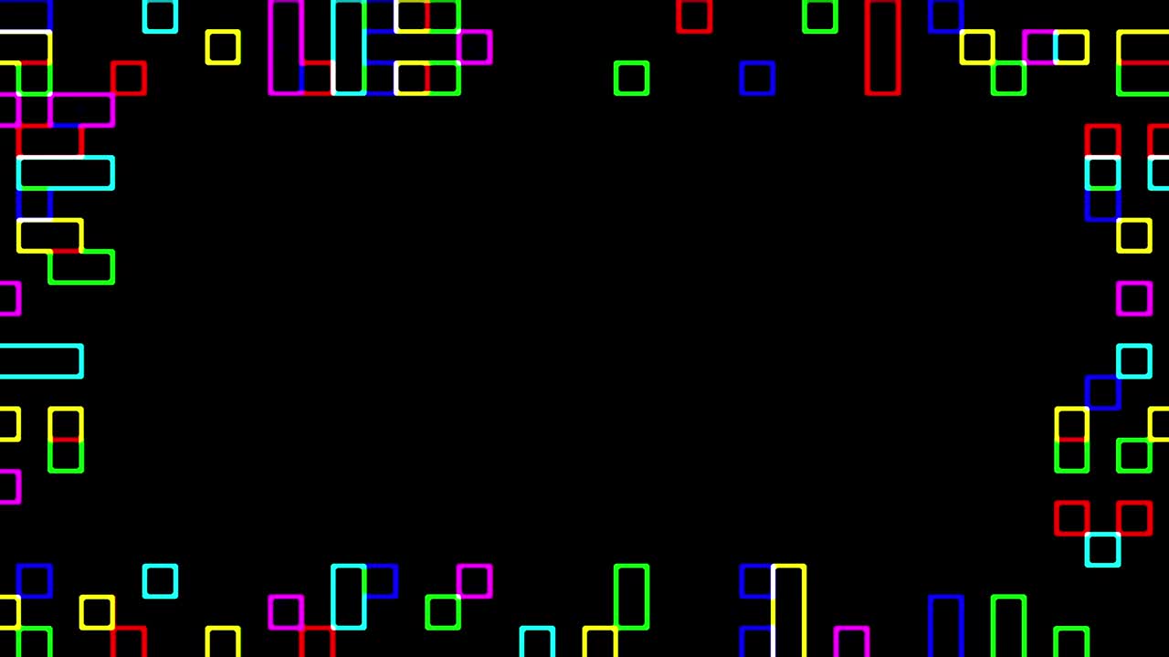Multi colored blinking squares frame
