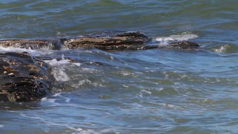 Small-waves-rolling-onto-rocky-shore