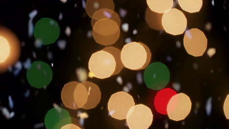 confeti y luces bokeh