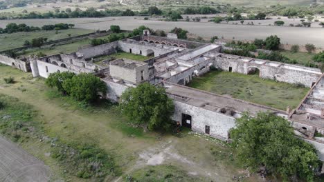 aerial shot moving away from the hacienda of montero