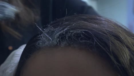 hair coloring at the salon