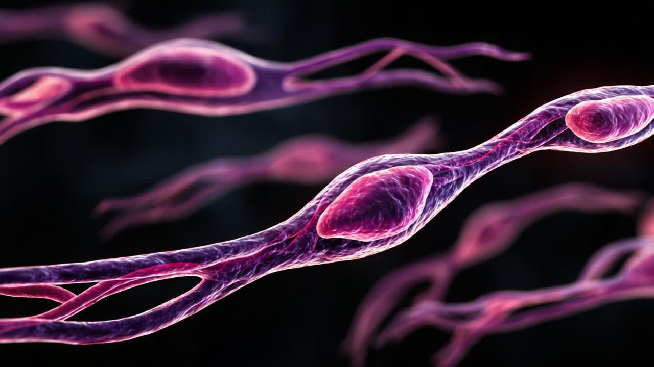 A Captivating Visual of Neurons in Motion: Exploring the Intricate Structure and Function of Neural Cells in a Stunning Microscopic View