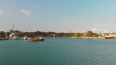 el nuevo puerto de mombasa, kenia. tomas aereas