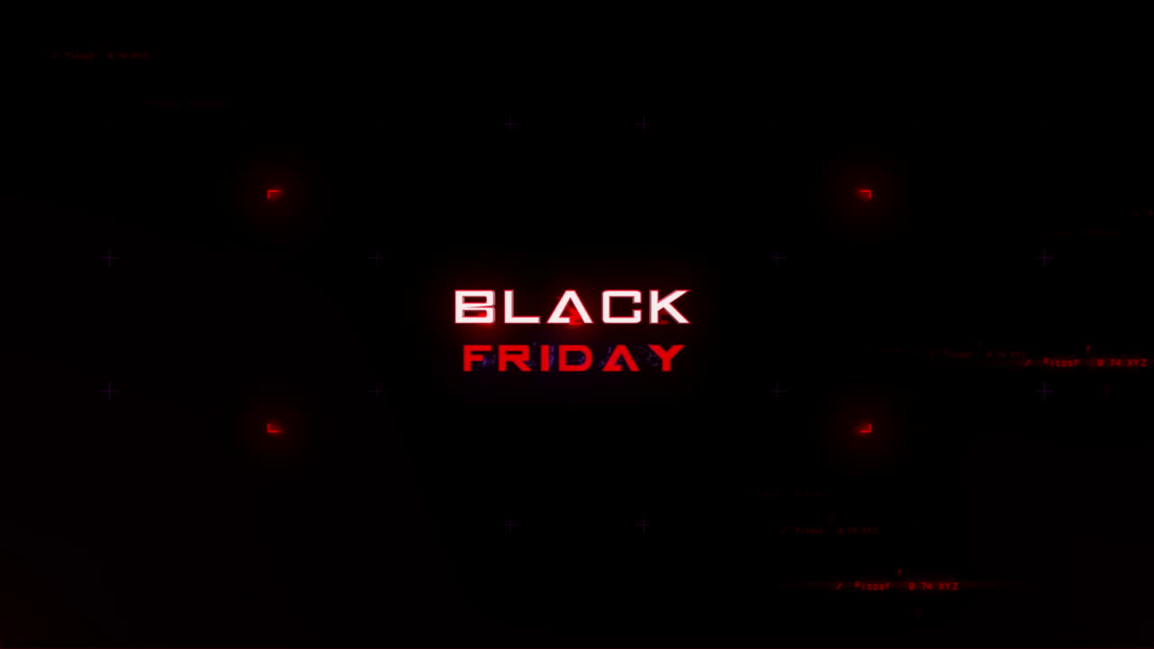 컴퓨터 화면에서 블랙 프라이데이 hud 요소와 오류