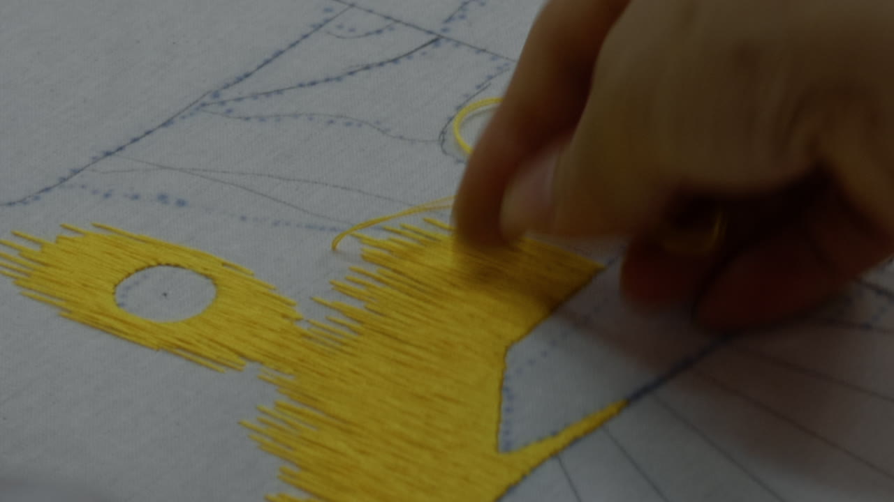 artesanía de costura de bordado, arte artesanal