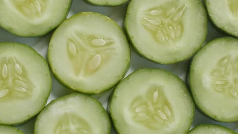 fresh cucumber and slices rotation.