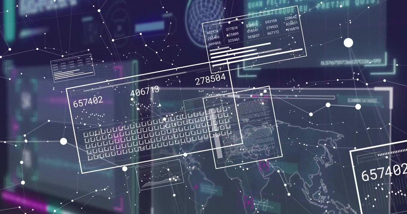 Upon startup UI overlay sliding panel updating numbers and animating graph for real-time insights