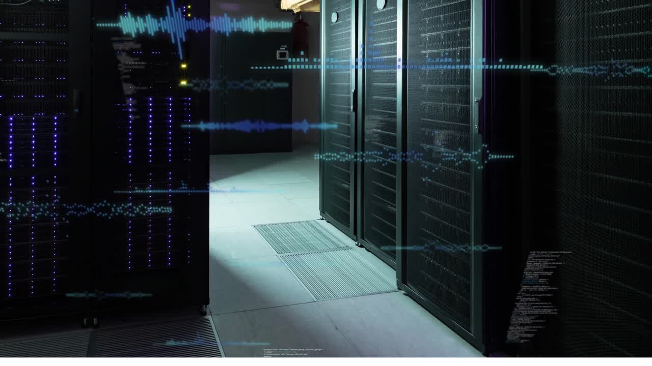 Animation of data processing over computer servers