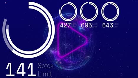animation of data processing over globe