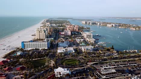 aerial high shot clearwater beach florida, clearwater florida