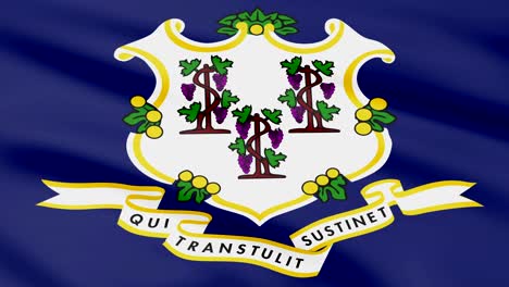 la gran bandera animada en bucle de connecticut