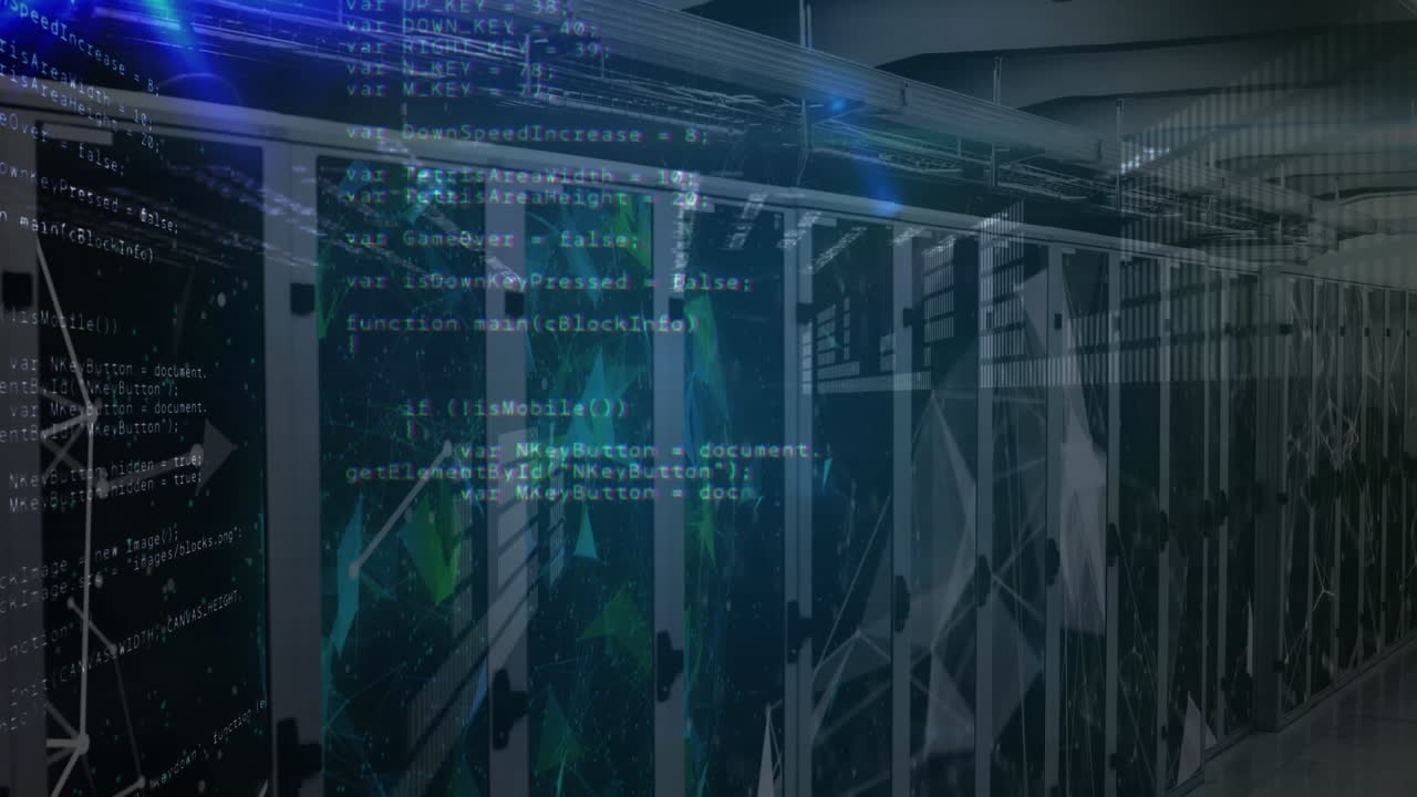 Animation of data processing over computer servers