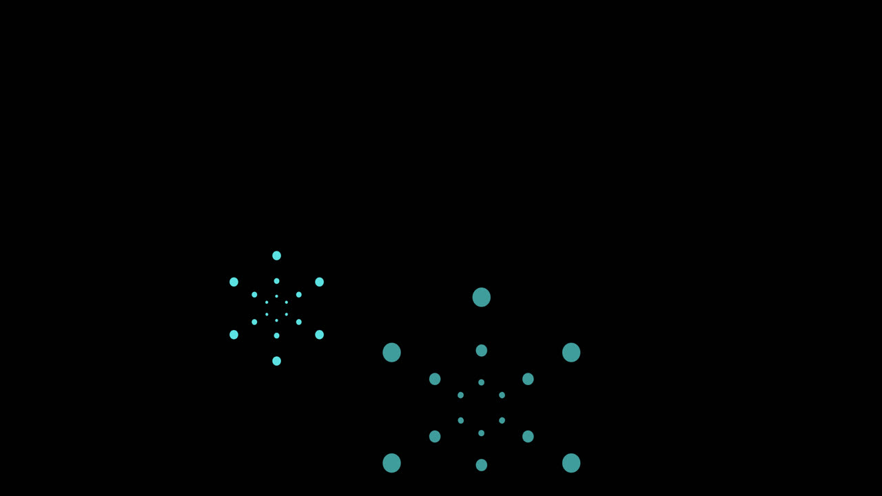 animación de fuegos artificiales azules explotando sobre un fondo negro