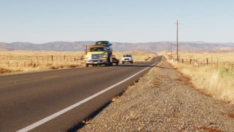 a u.s. two lane road in california basin