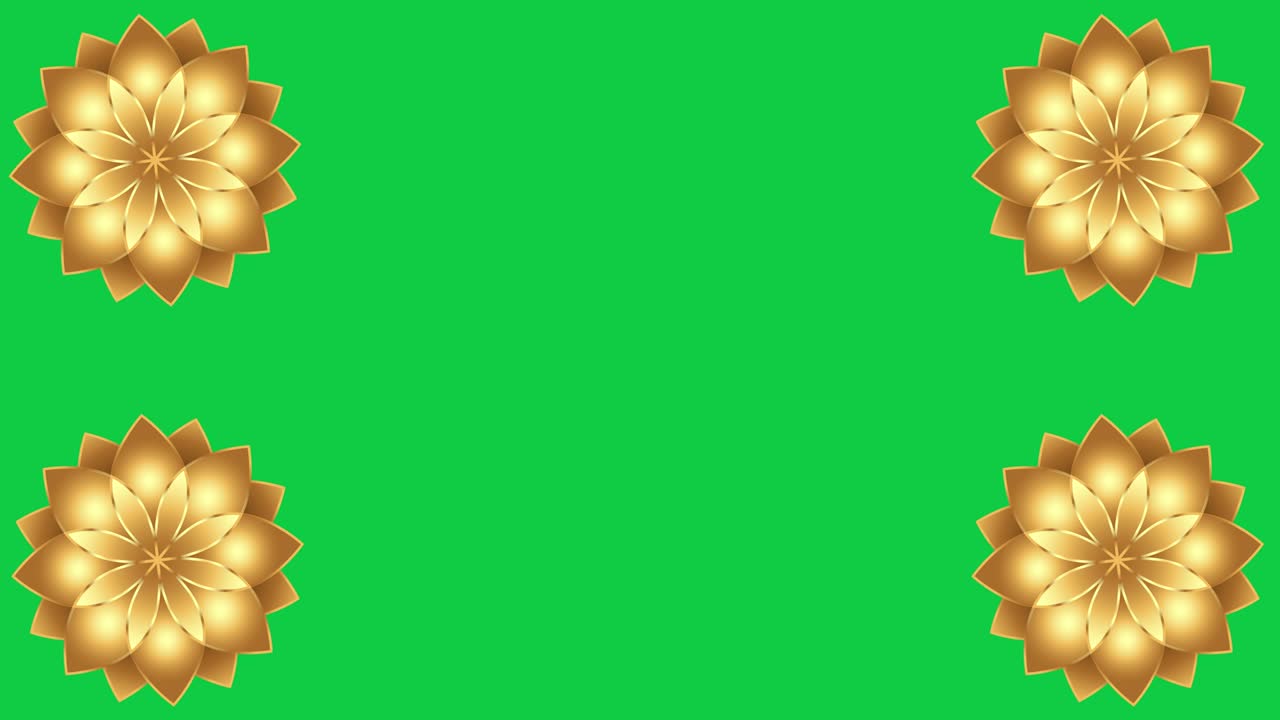 Sfondo islamico Ramadan - Ramadan islamico 4K - Forme geometriche - (ripetibile) - Fiore di loto - Forma rotante.