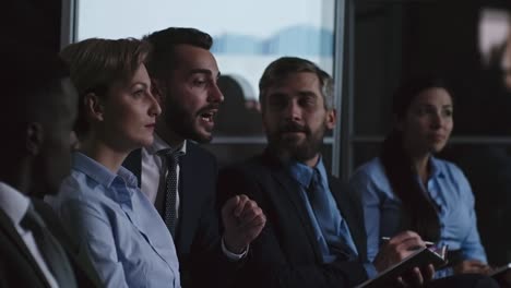 man making comments about presentation