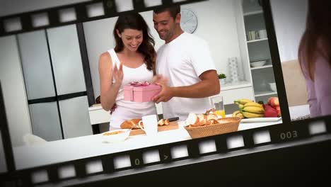 montaje de parejas en varias situaciones