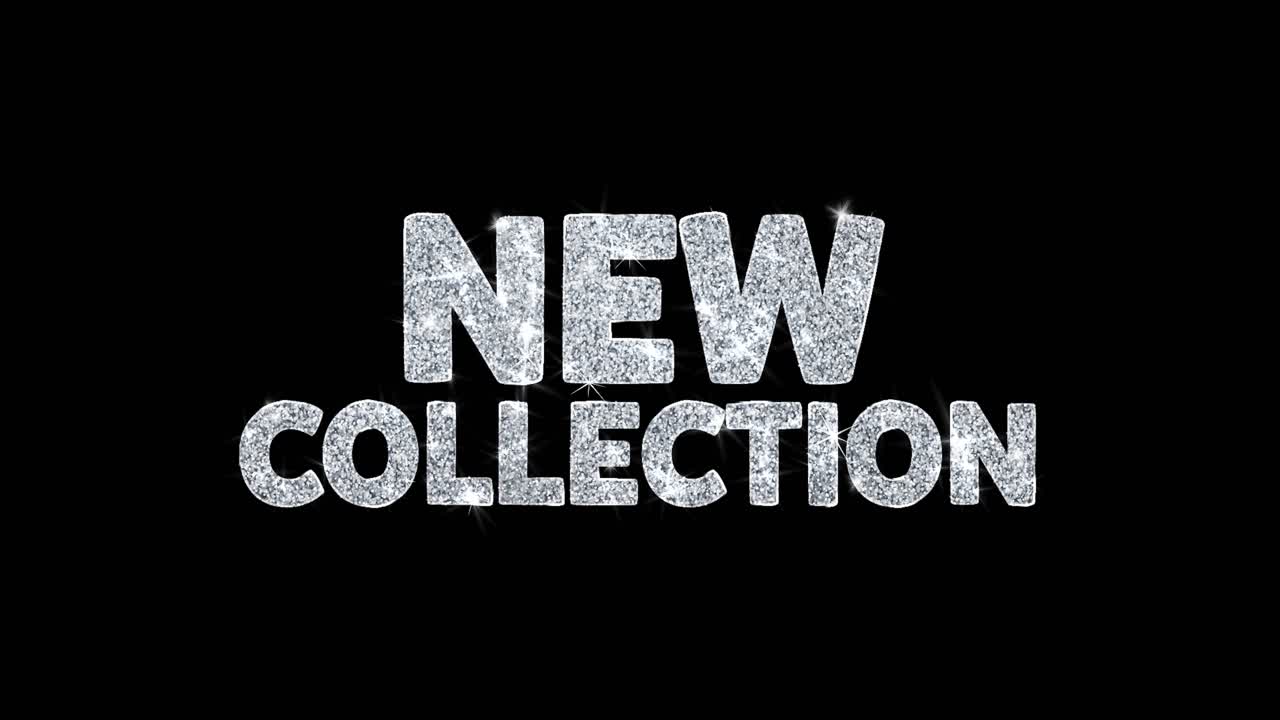 New collection blinking text greetings card abstract blinking sparkle glitter particle looped