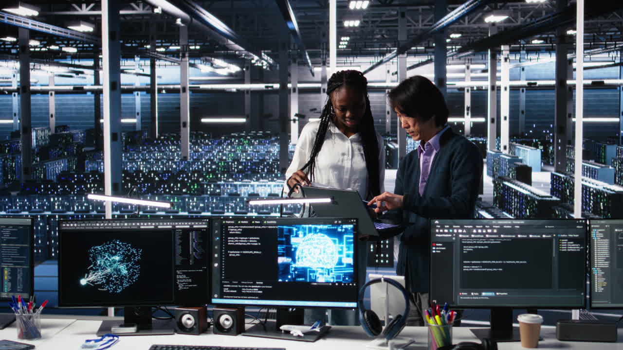 Team Of Data Center Engineers Using Machine Learning Algorithms