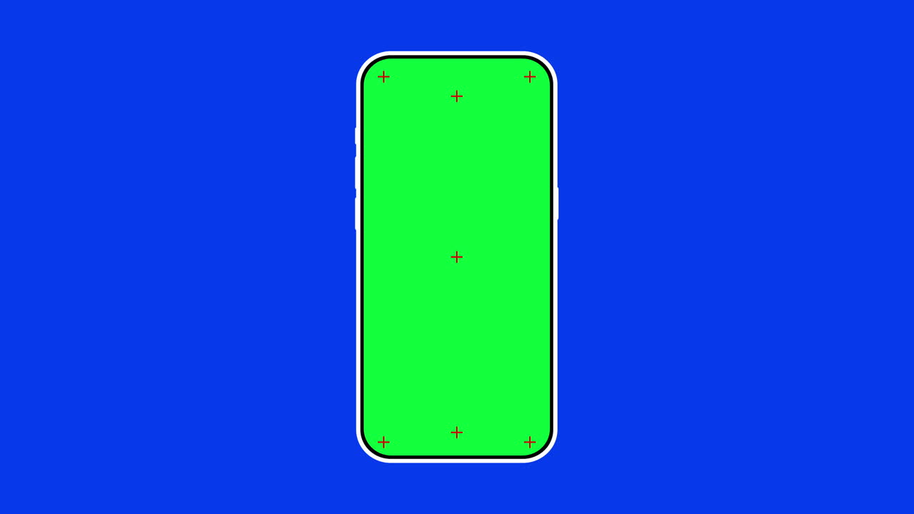 Hvid realistisk telefonramme animeres på skærmen. Smartphone iPhone mockup koncept grafisk skabelon. Telefonen skalerer op