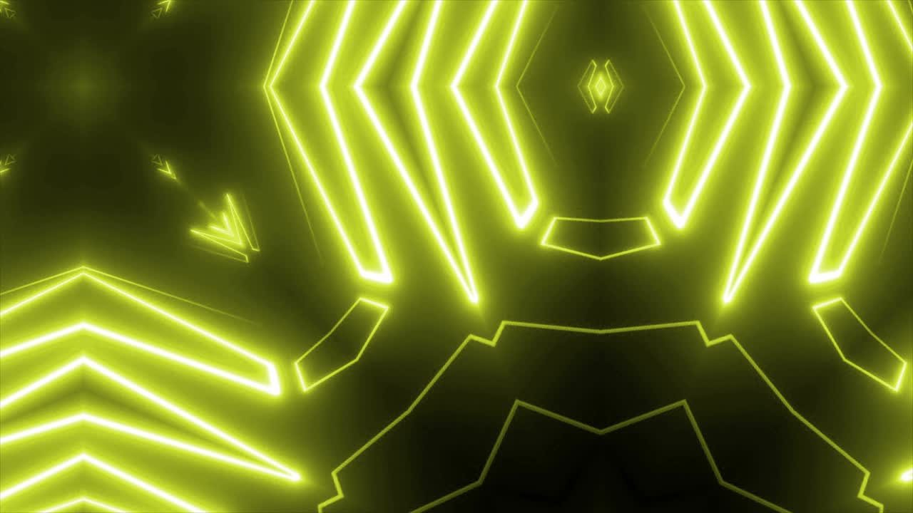 sfondo frattale al neon caleidoscopico