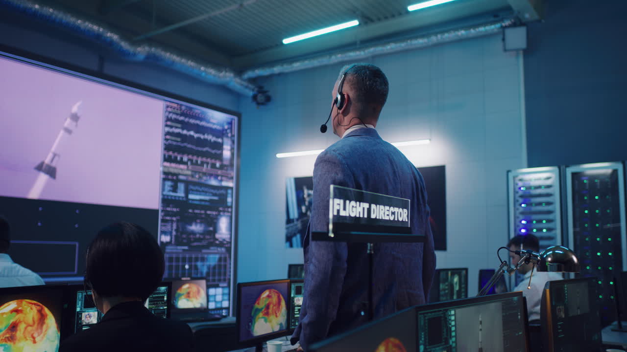 Space Mission Control Room