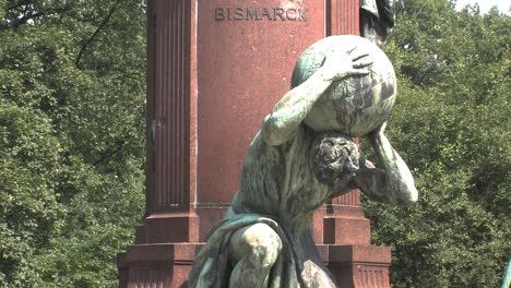 medium shot of bismarck memorial, bismarck-nationaldenkmal, berlin, germany-1