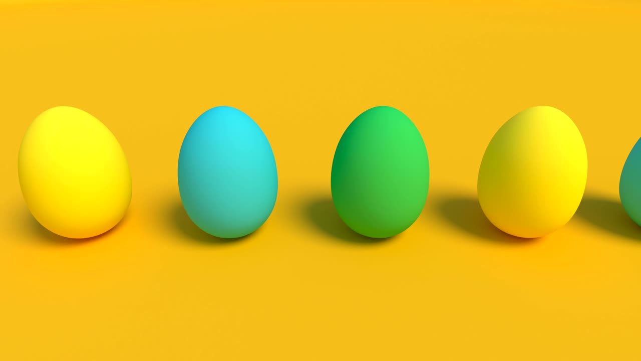 노란색 식품 컨셉에 색 달 이스터는 원활한 4k 루프를 할 수 있습니다.