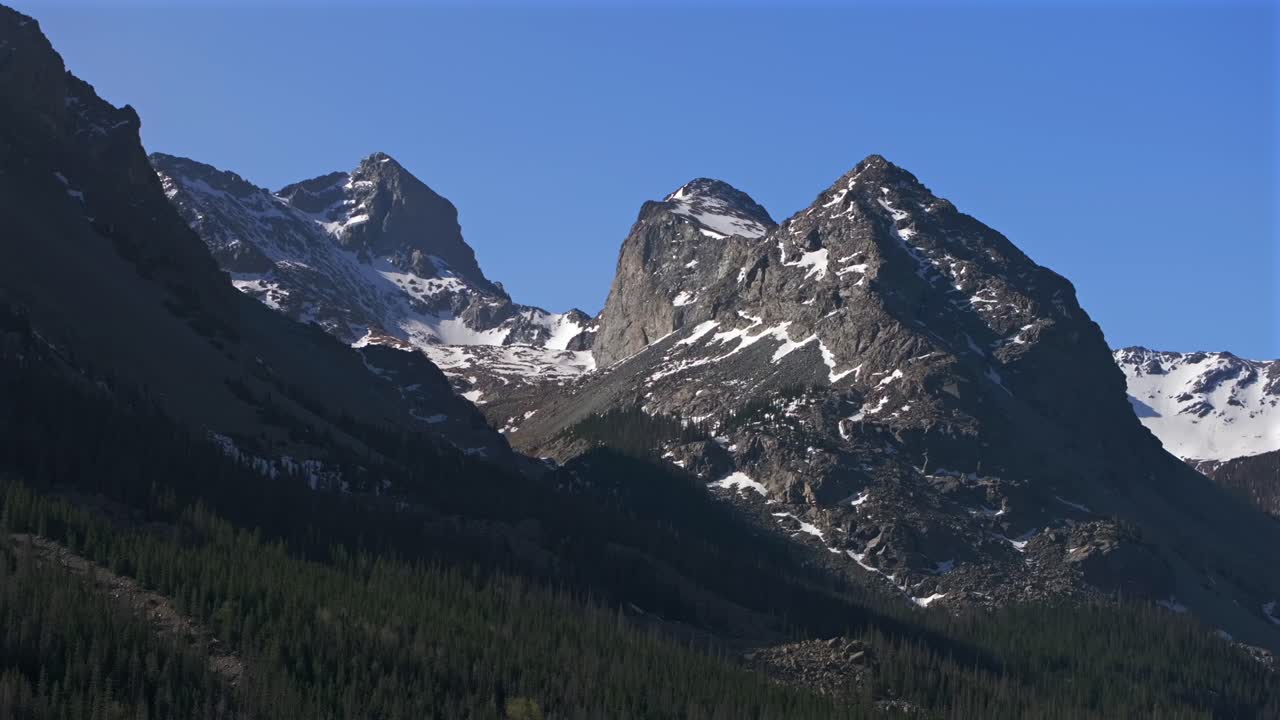 Spring Summer Blanca Peak Mt Mount Lindsey Lily Lake trailhead Sangre de Cristo Range Colorado aerial drone Iron Nip ple Rocky Mountains Huerfano River valley ranch circle left parallax motion