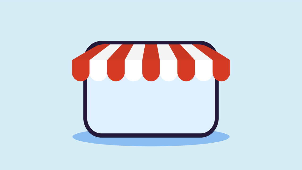 tecnología de dispositivos de tableta con animación de comercio electrónico