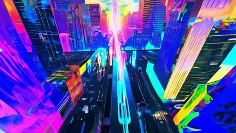 neon cityscape