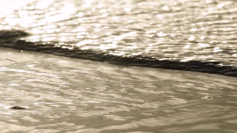 abstract ocean wave ripples on beach shore in slow motion