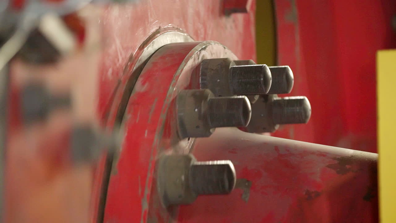 primer plano de los componentes de las máquinas industriales