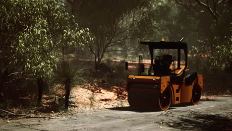 road-roller-tractor-in-the-forest