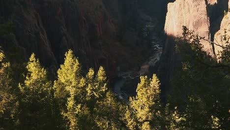 gunnison river within black canyon of the gunnison national park in colorado, united states