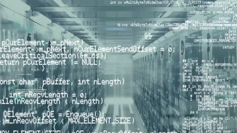 animation of data processing and digital information flowing