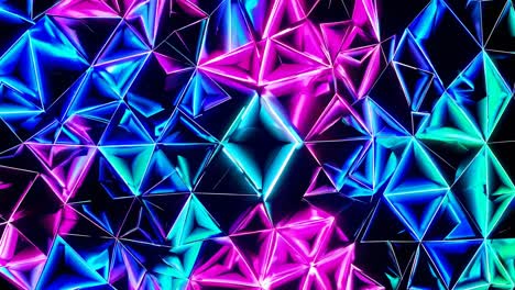 abstract geometric neon triangles