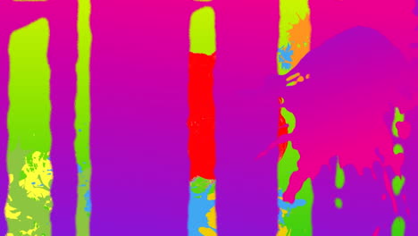 animación de formas pintadas abstractas que se mueven de fondo amarillo a verde.
