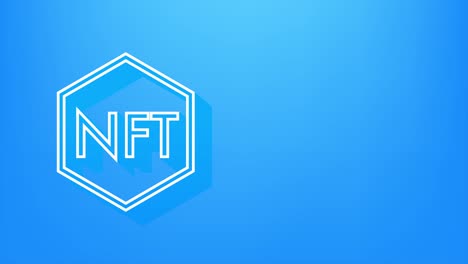 signo de sombra nft. token no fungible. gráfico de movimiento
