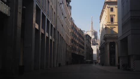 milan outdoors city during covid 19