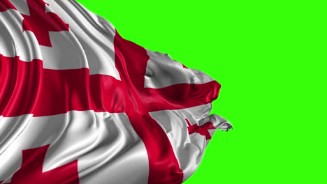 flag of georgia on green screen
