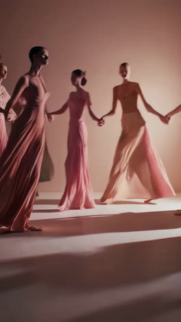 women in motion: a dance of flowing silhouettes