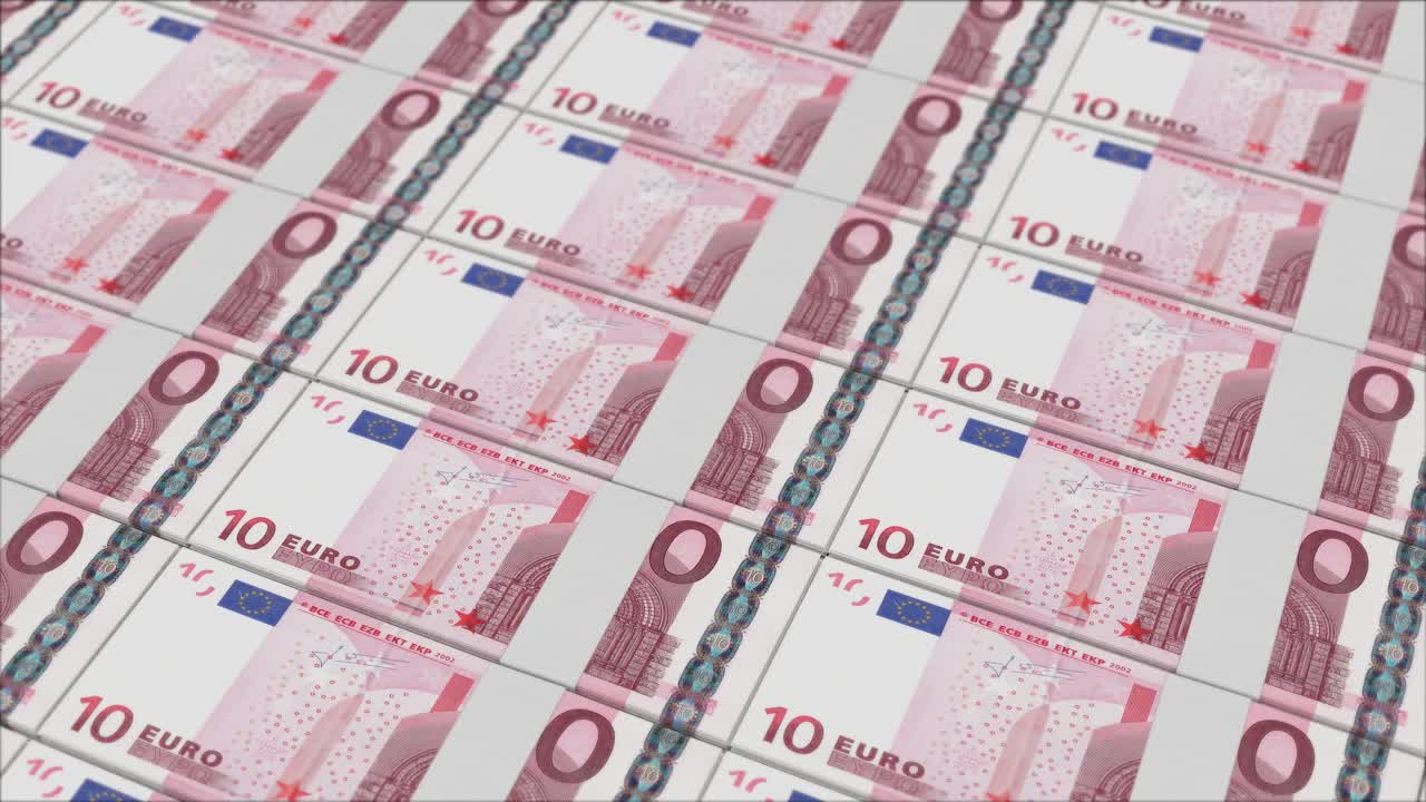 10 유로 지폐 인쇄 기계에 의해 인쇄