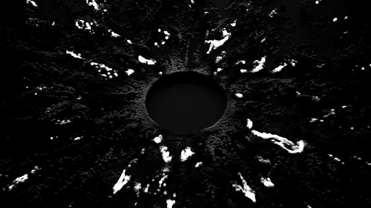 4k cgi 페인트 파우더 및 라이트 시레이션