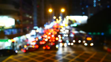 dailylife video bokeh light from traffic in the night traffic congestion in big cities after work time there are plenty of cars in the city so hurry to go to the destination in transportation concept