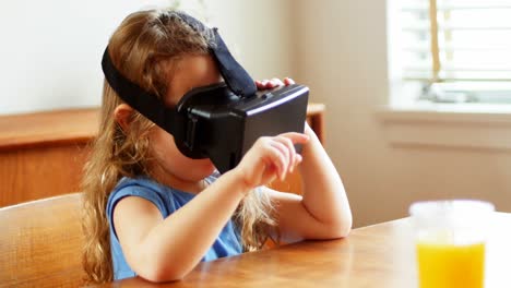 Girl-using-virtual-reality-headset