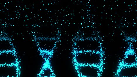 la hélice de la molécula de adn como símbolo para el código genético. concepto de medicina y tecnología. ciencia biotecnología. animación de bucle.
